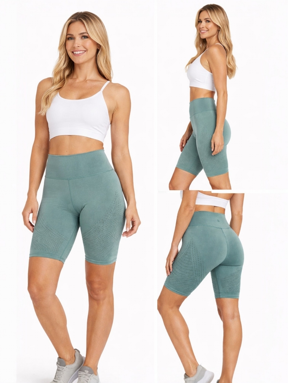 Lululemon Reveal Short Digital Rain Tidewater Teal Bike Shorts